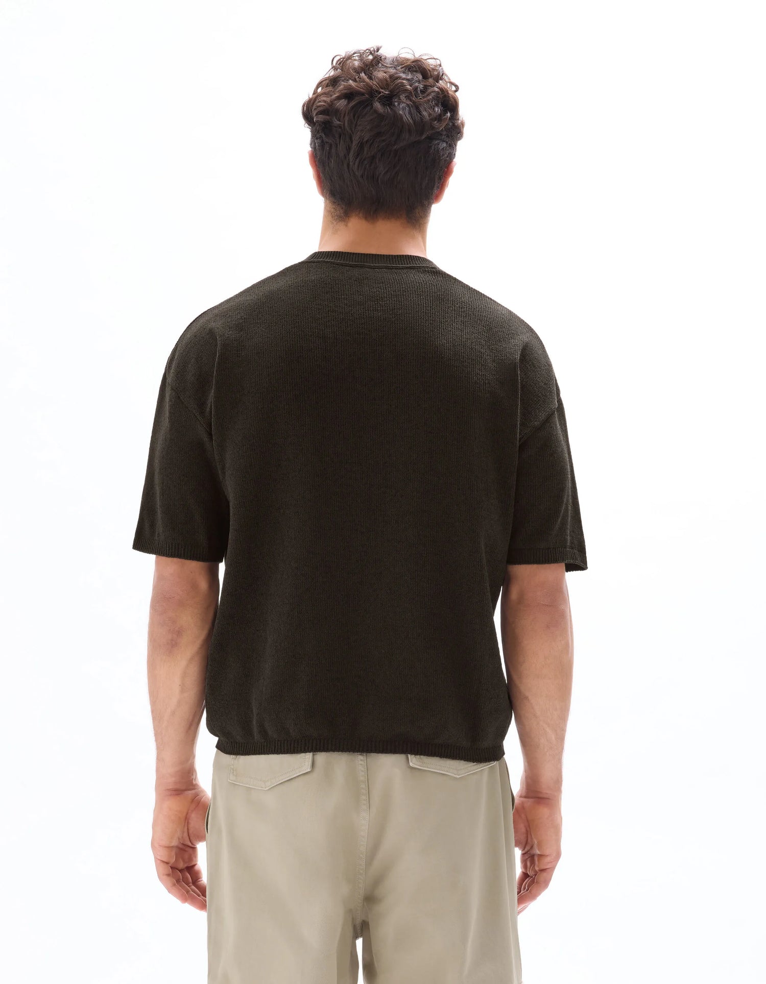 Celio_Carbone_Boxy Crew Neck Mesh T-Shirt_MECHENI_CARBONE_03