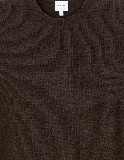 Celio_Carbone_Boxy Crew Neck Mesh T-Shirt_MECHENI_CARBONE_05