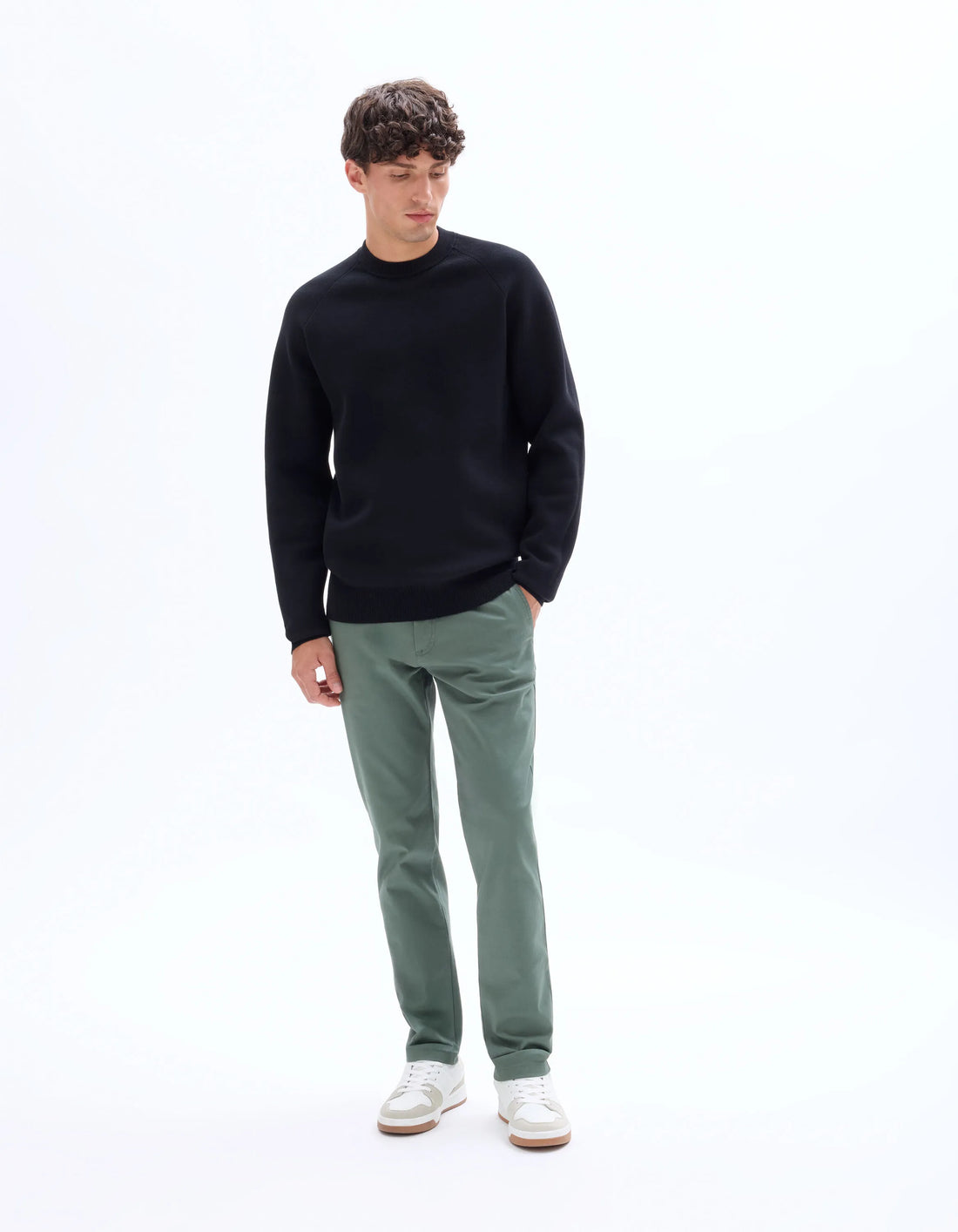 Celio_Black_Plain Cotton Blend Crew Neck Sweater - Black_MECLOTHILD_BLACK_02