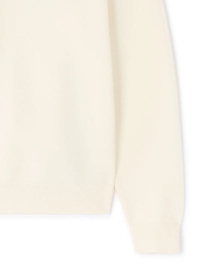 Celio_White_Plain Cotton Blend Crew Neck Sweater - Beige_MECLOTHILD_ECRU_06