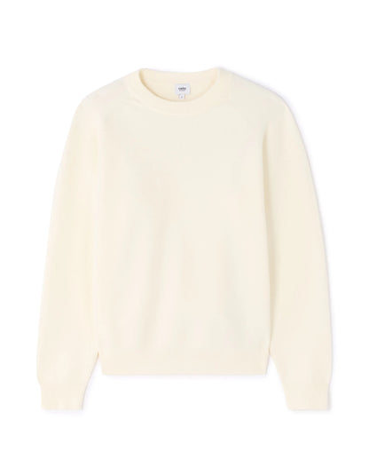 Celio_White_Plain Cotton Blend Crew Neck Sweater - Beige_MECLOTHILD_ECRU_07