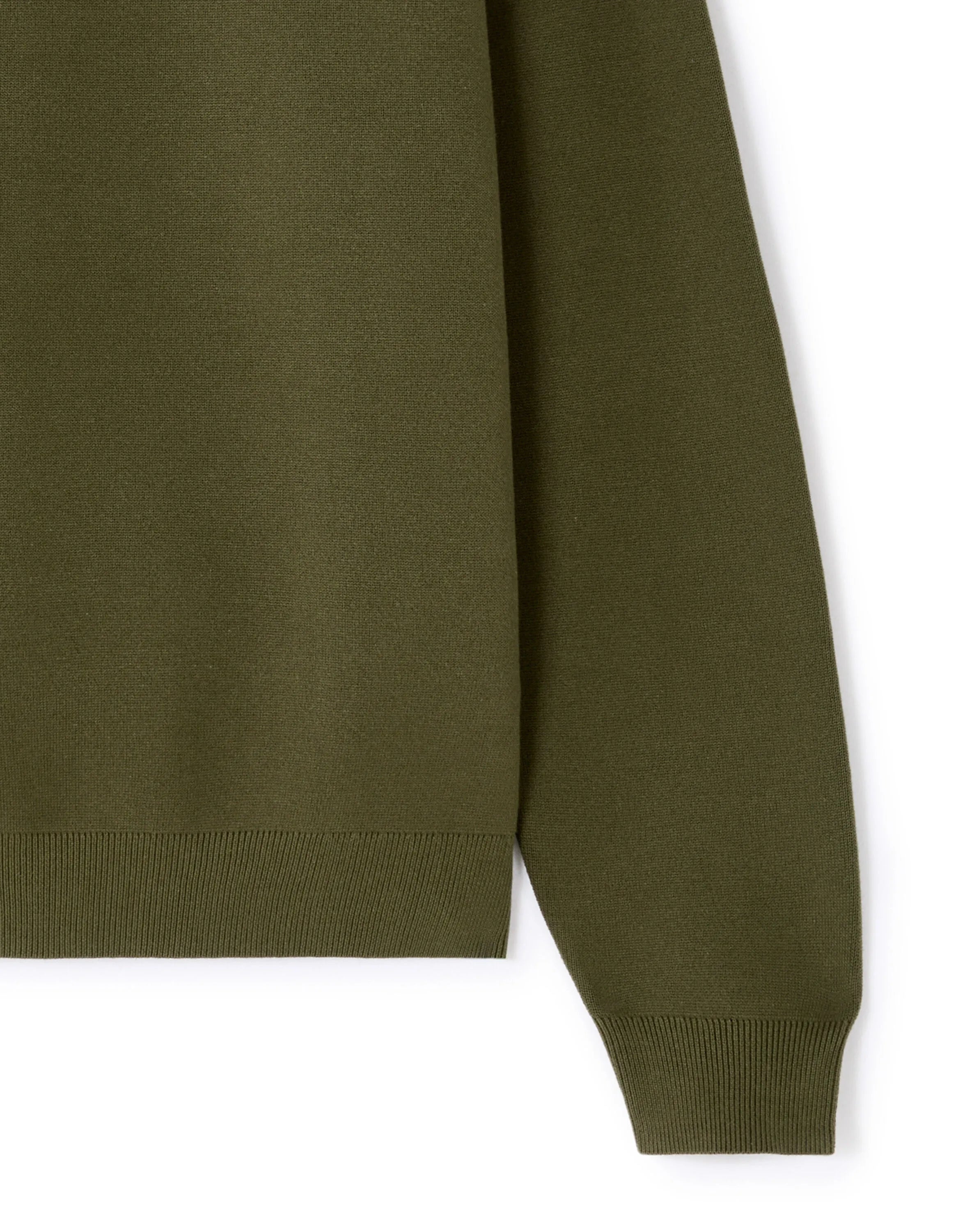 Celio_Green_Plain Cotton Blend Crew Neck Sweater - Khaki_MECLOTHILD_KAKI_06