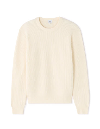 Celio_White_Round Neck Sweater in Fancy Pearl Knit - Ecru_MECOMFY_ECRU_07