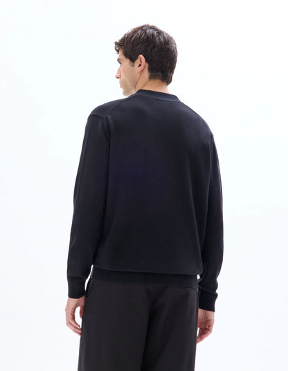 Celio_Black_100% Cotton Cardigan_MECOTON_BLACK_03