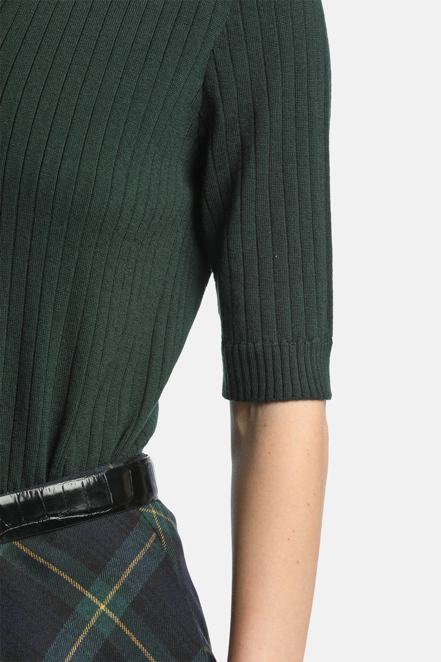 Luisa Spagnoli_Green_Medeola - Knit Polo Shirt_MEDEOLA A_2050_04