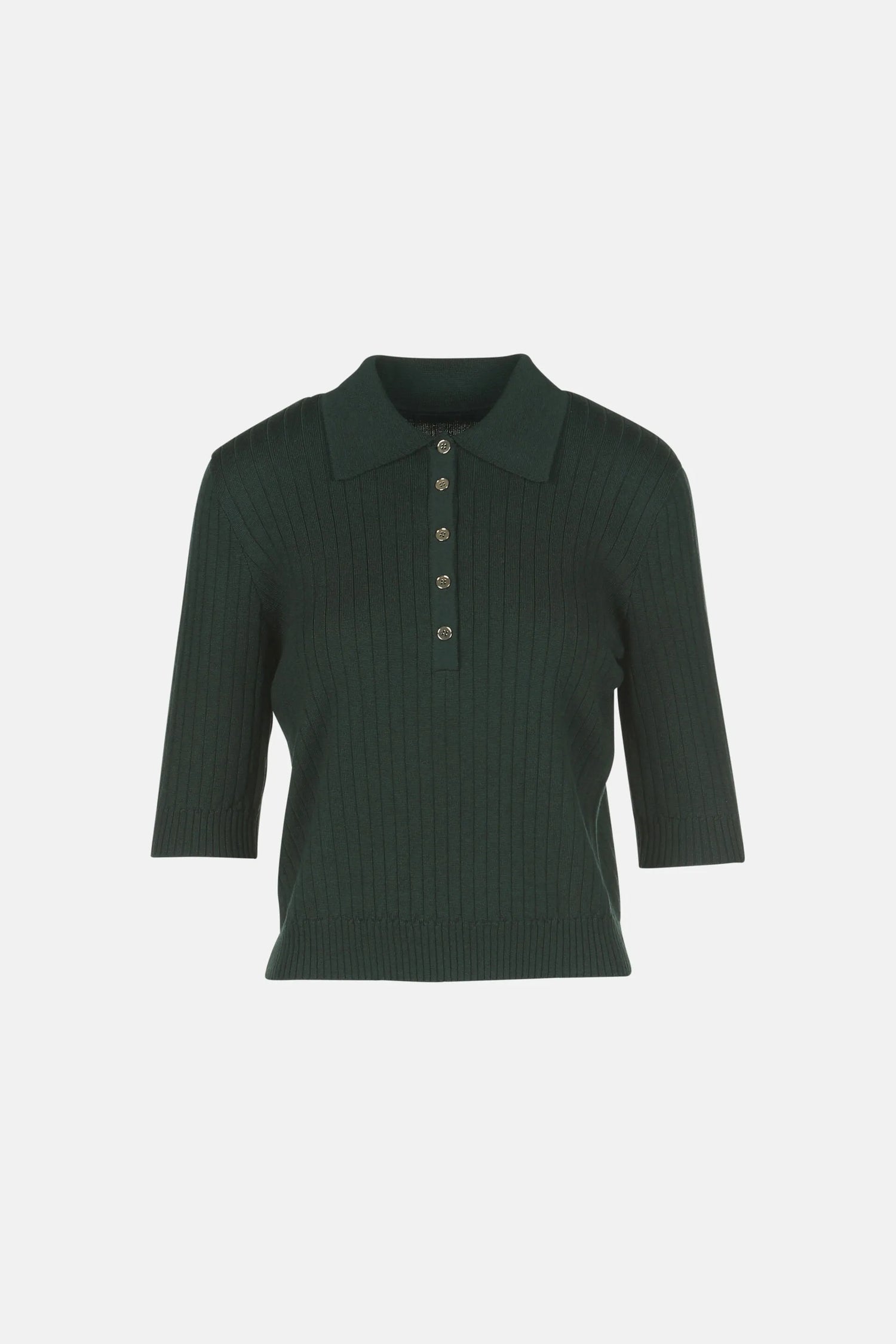 Luisa Spagnoli_Green_Medeola - Knit Polo Shirt_MEDEOLA A_2050_05