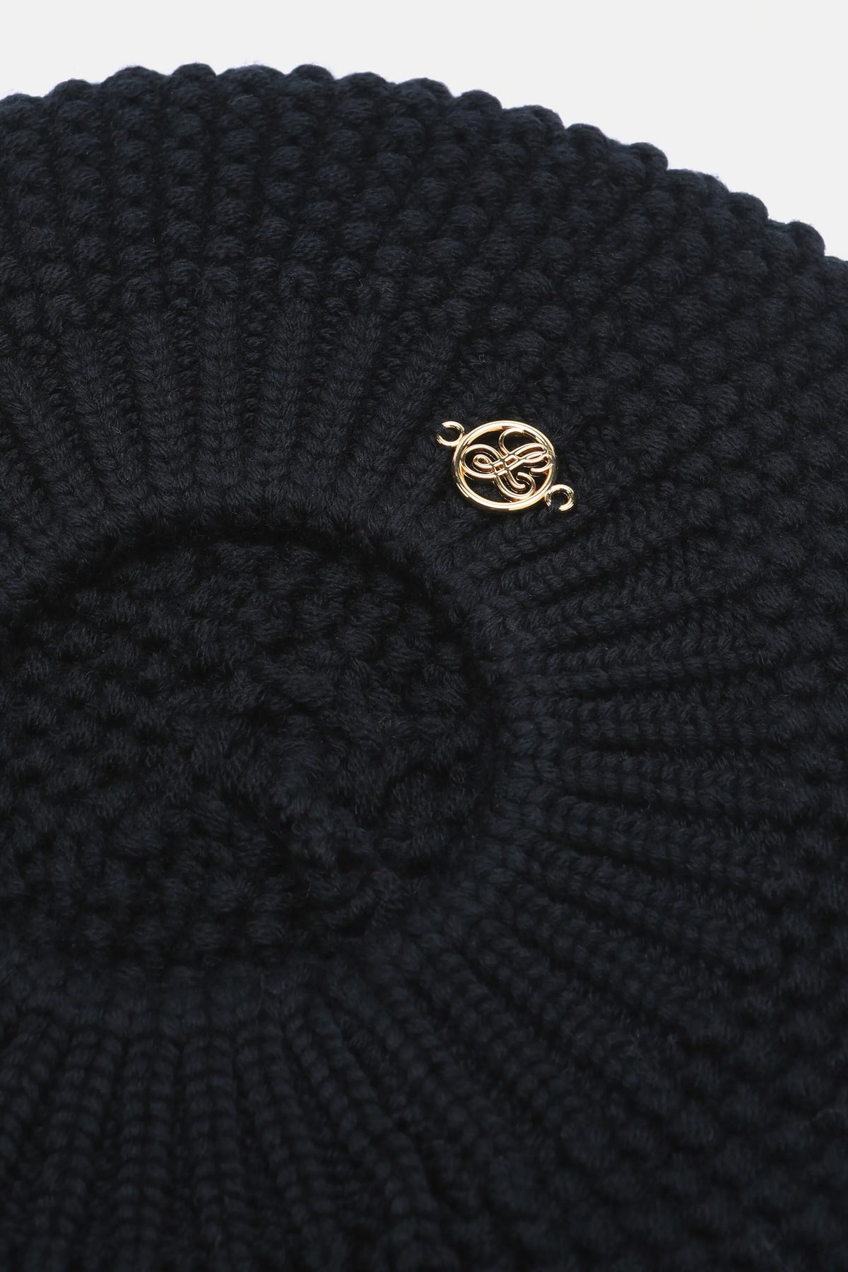 Luisa Spagnoli Nero Women Medoro - Wool Knit Beret SKU: MEDORO A_0101 Image 04