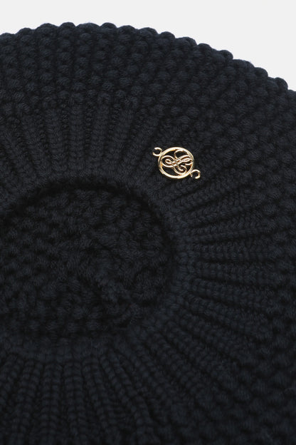 Luisa Spagnoli Nero Women Medoro - Wool Knit Beret SKU: MEDORO A_0101 Image 04