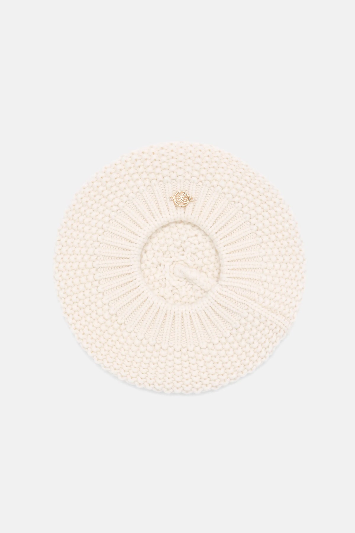 Luisa Spagnoli Panna Women Medoro - Wool Knit Beret SKU: MEDORO A_0202 Image 01