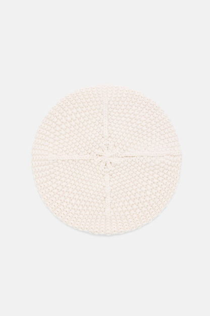 Luisa Spagnoli Panna Women Medoro - Wool Knit Beret SKU: MEDORO A_0202 Image 03