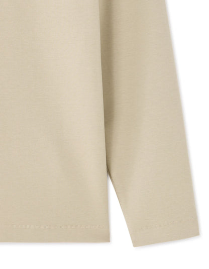 Celio_Beige Humus_Regular Long-Sleeved Jersey Polo Shirt_MEDORT_BEIGE HUMUS_06