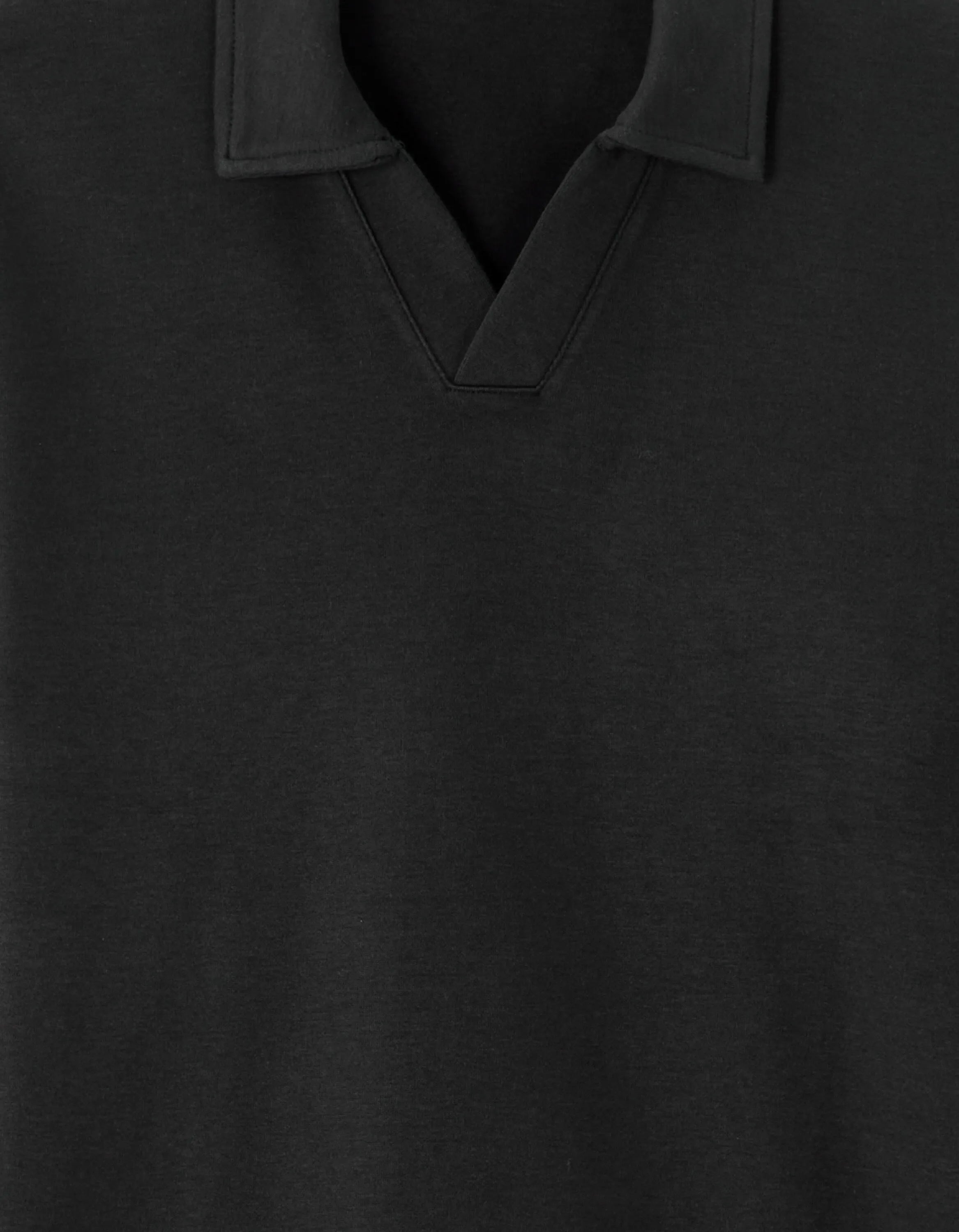 Celio_Black_Regular Long-Sleeved Jersey Polo Shirt_MEDORT_BLACK_05
