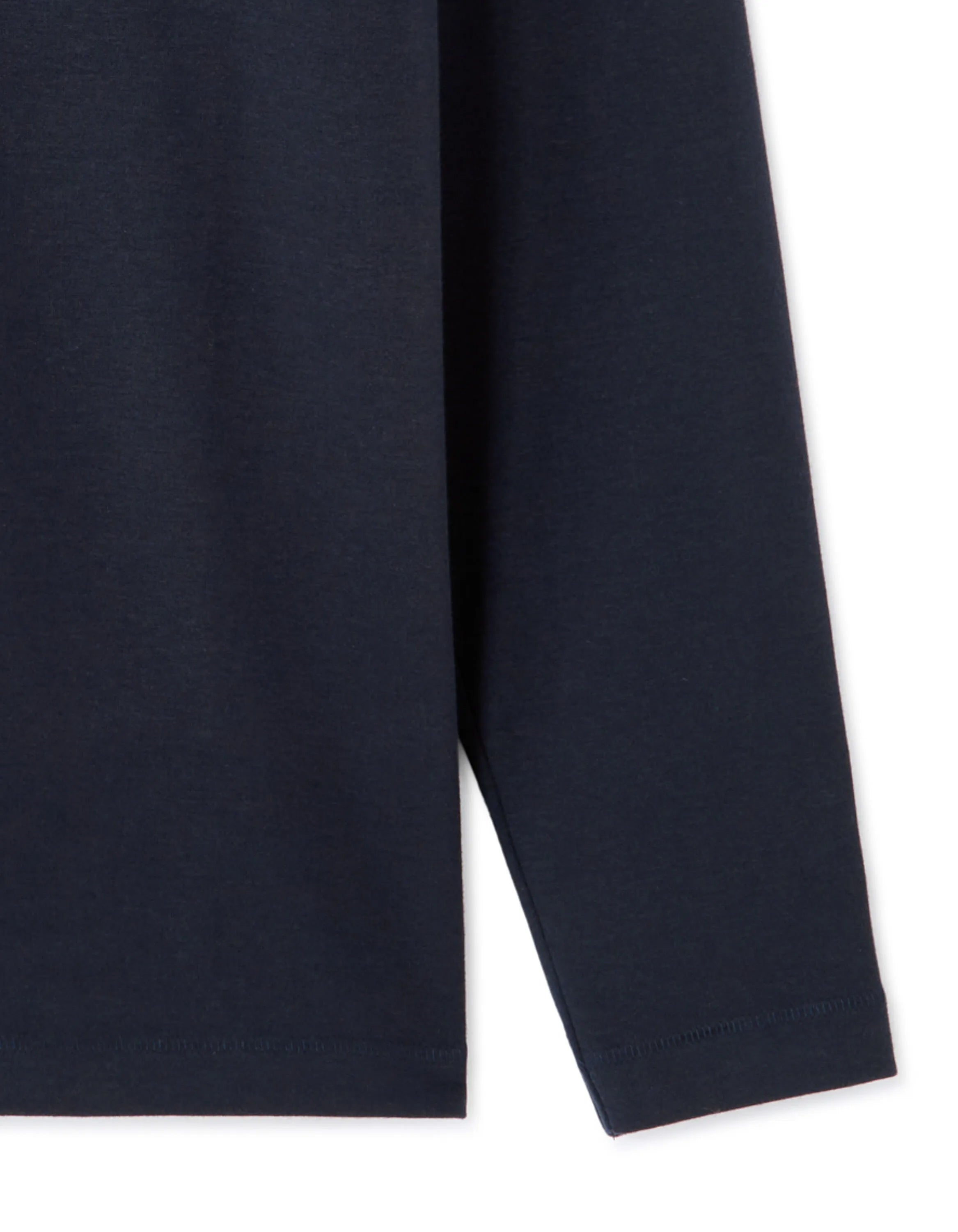 Celio_Encre_Regular Long-Sleeved Jersey Polo Shirt_MEDORT_ENCRE_06