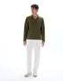 Celio_Kaki_Regular Long-Sleeved Jersey Polo Shirt_MEDORT_KAKI_01