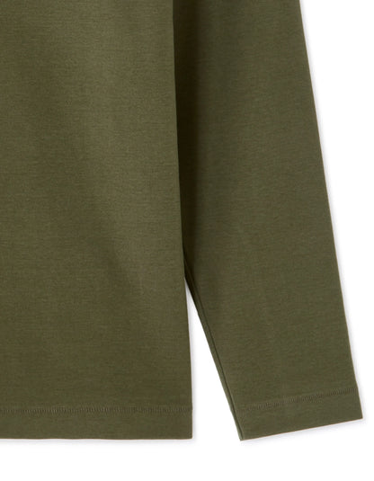 Celio_Kaki_Regular Long-Sleeved Jersey Polo Shirt_MEDORT_KAKI_06