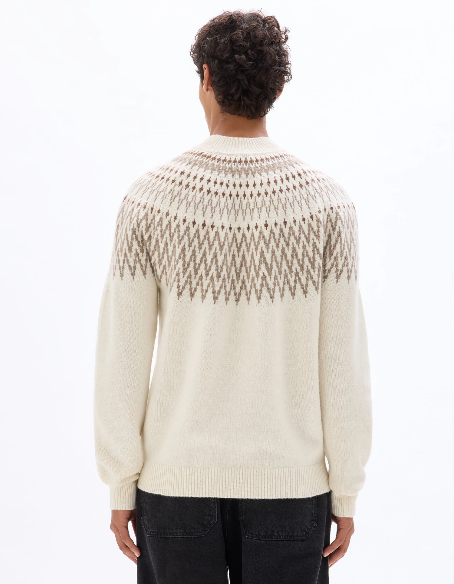 Celio_White_Wool Blend Jacquard Sweater - Ecru_MEFAIRISLE_ECRU_03