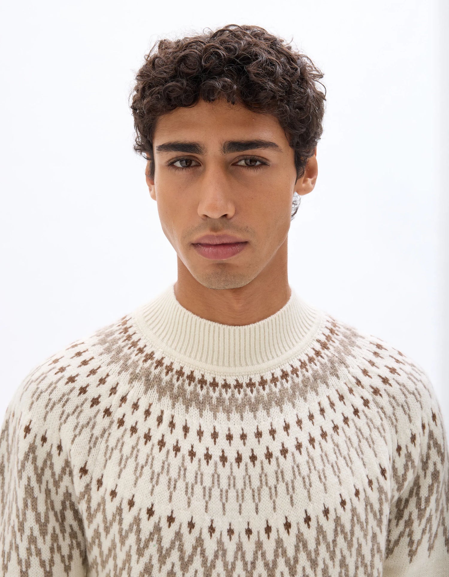Celio_White_Wool Blend Jacquard Sweater - Ecru_MEFAIRISLE_ECRU_04