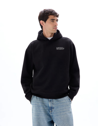 Celio_Black_Oversized Hooded Sweatshirt with Asian Print_MEHARU_BLACK_02