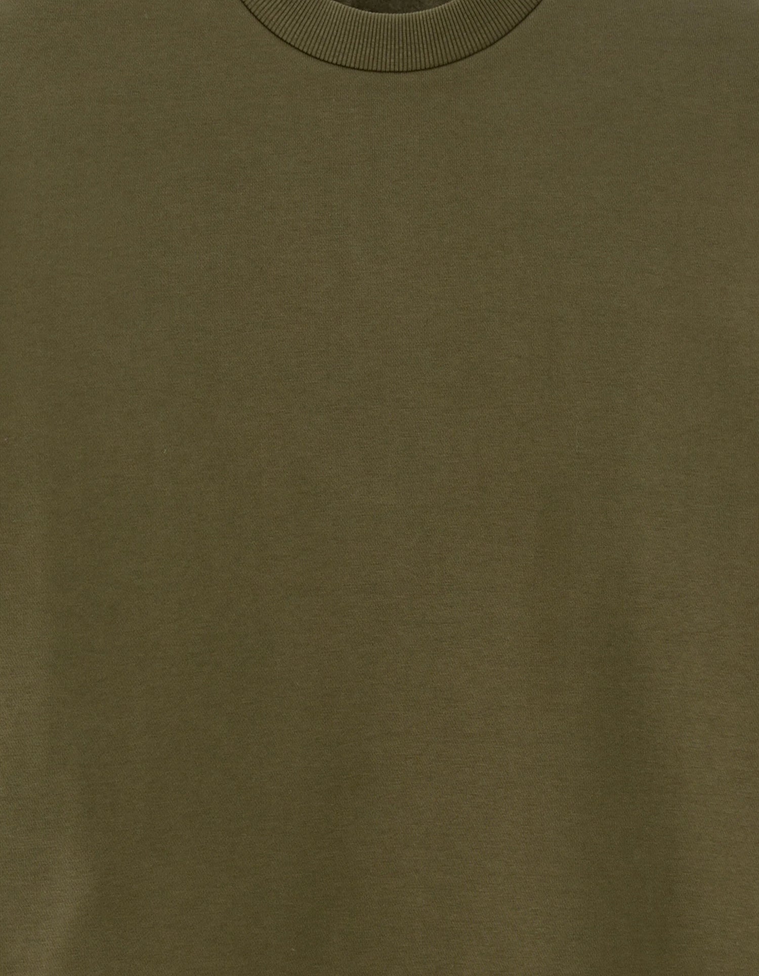 Celio_Kaki_Oversized Sweatshirt with Fancy Round Neck_MEHIVY_KAKI_05