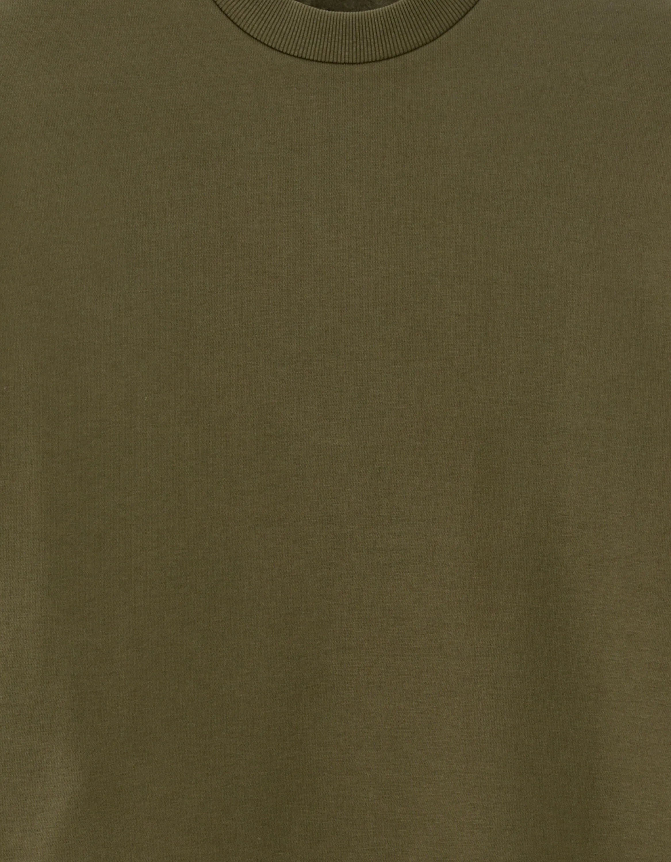 Celio_Kaki_Oversized Sweatshirt with Fancy Round Neck_MEHIVY_KAKI_05