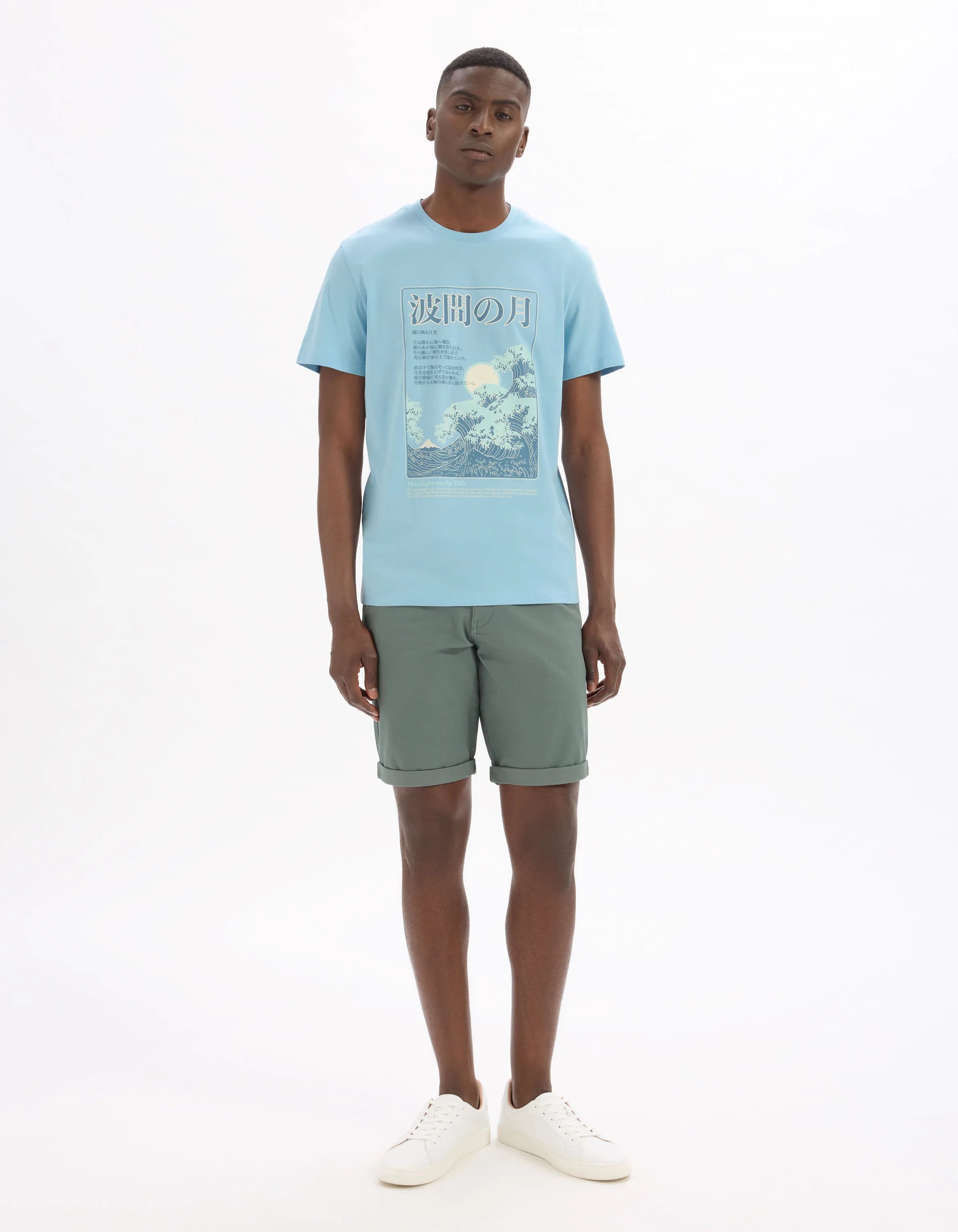 Celio_Sky_Regular Round Neck T-Shirt 100% Cotton Asian Print_MEJEWAVE_SKY_01