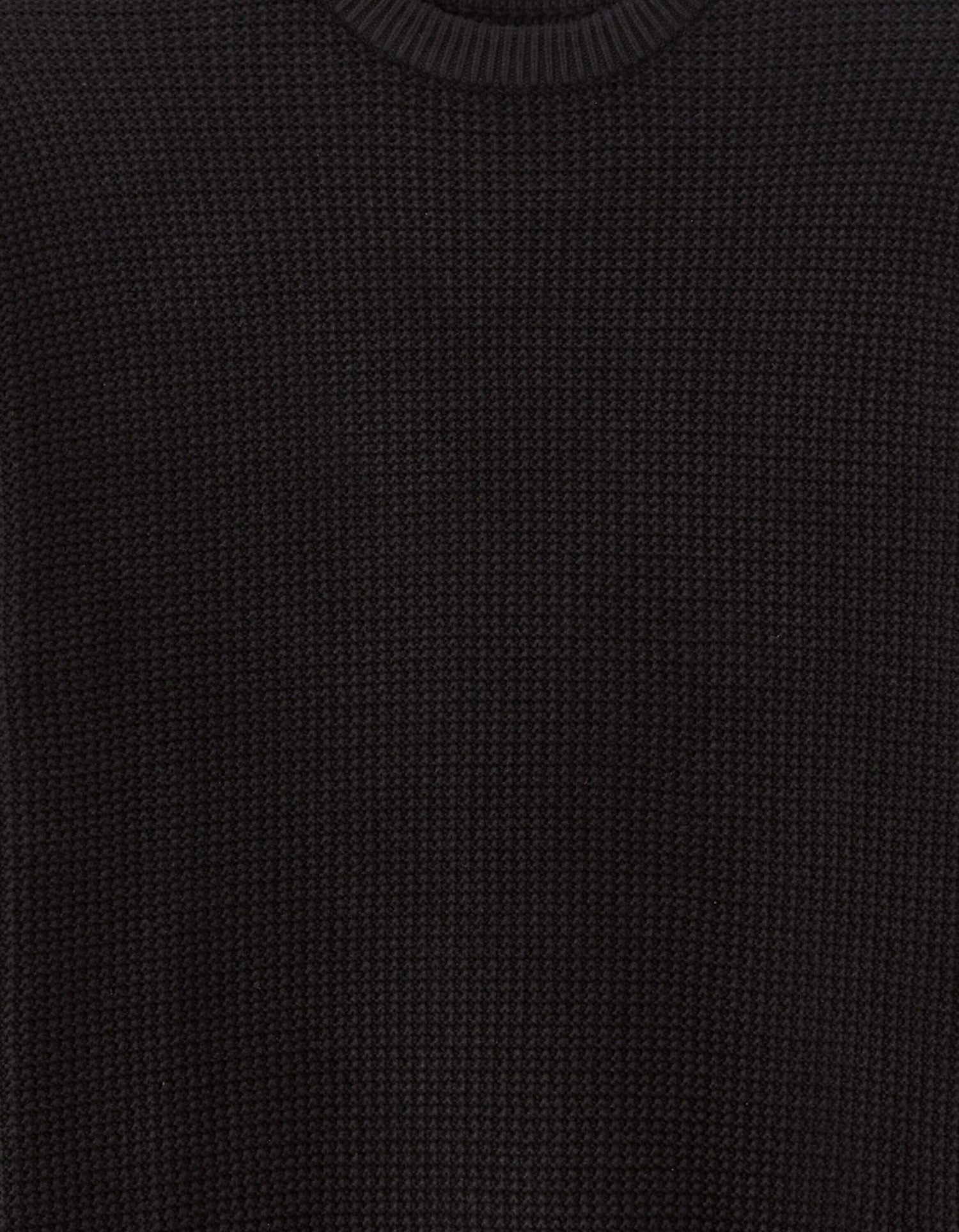 Celio_Black_Relaxed Round Neck Sweater 100% Cotton_MEJOUR_BLACK_05