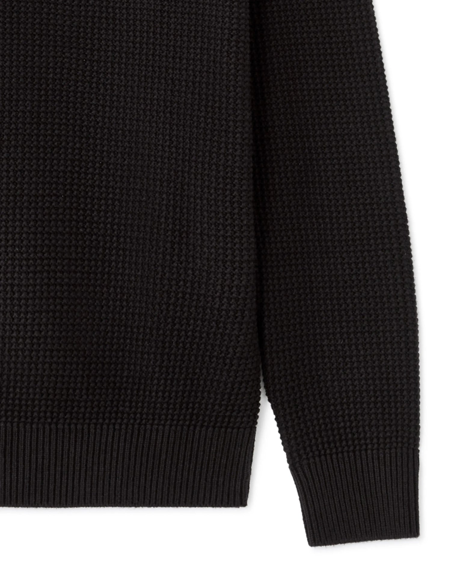 Celio_Black_Relaxed Round Neck Sweater 100% Cotton_MEJOUR_BLACK_06