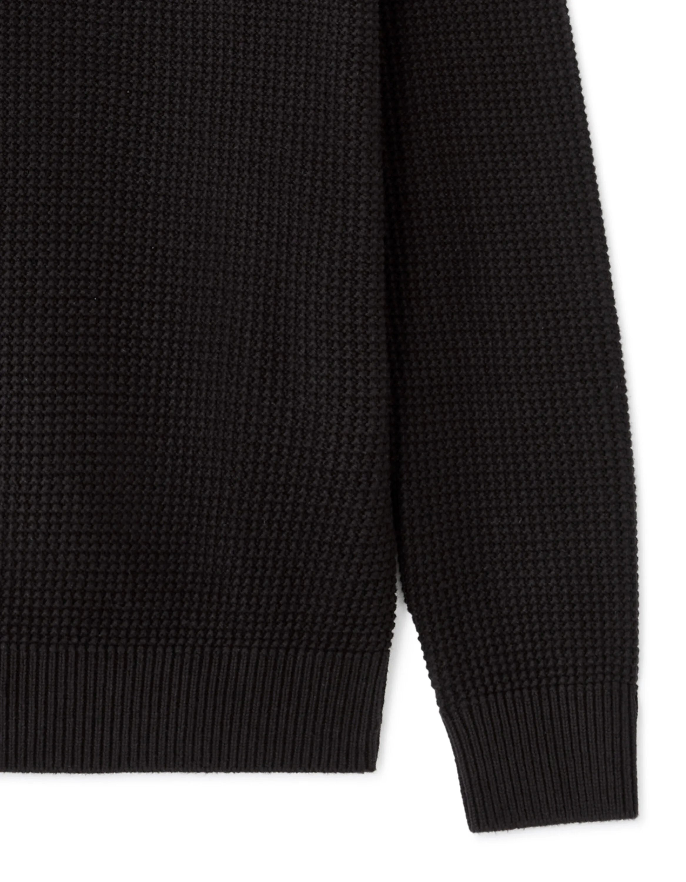 Celio_Black_Relaxed Round Neck Sweater 100% Cotton_MEJOUR_BLACK_06