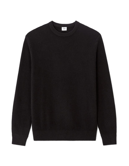 Celio_Black_Relaxed Round Neck Sweater 100% Cotton_MEJOUR_BLACK_07