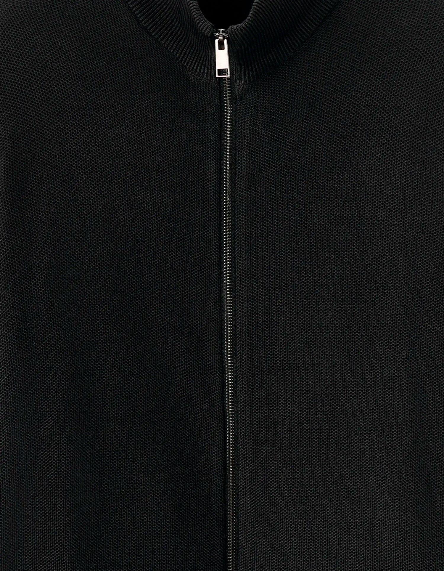 Celio_Black_100% Cotton Zip-Up Cardigan with Trucker Collar_MELIMZIP_BLACK_05