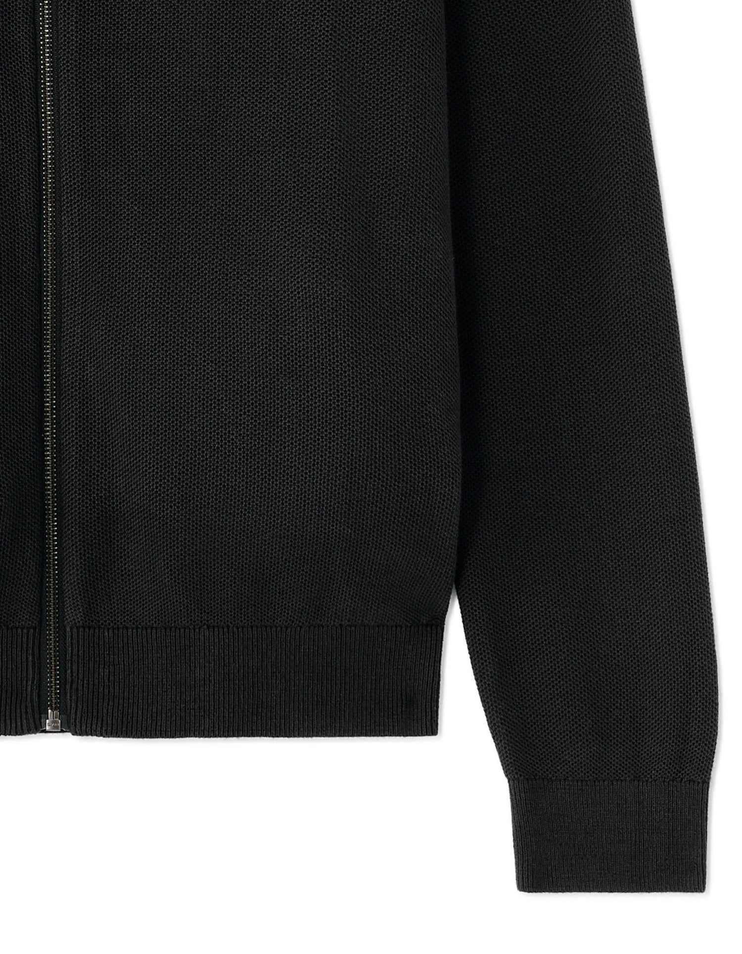 Celio_Black_100% Cotton Zip-Up Cardigan with Trucker Collar_MELIMZIP_BLACK_06