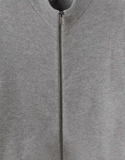 Celio_Mid Grey_100% Cotton Pique Knit Cardigan_MELIMZIP_MID GREY_05