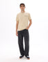 Celio_Beige_100% Cotton City Print Boxy Crew Neck T-Shirt_MEMILIBU_BEIGE_01