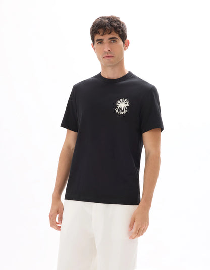 Celio_Black_100% Cotton City Print Boxy Crew Neck T-Shirt_MEMILIBU_BLACK_02