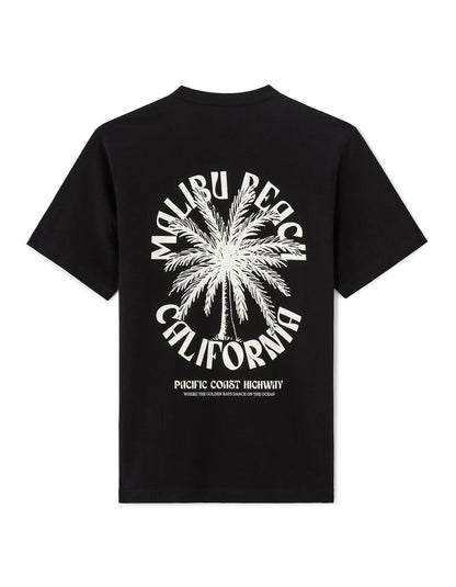 Celio_Black_100% Cotton City Print Boxy Crew Neck T-Shirt_MEMILIBU_BLACK_04