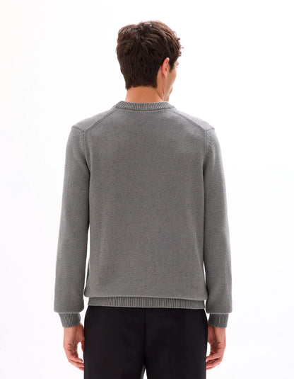 Celio_Mid Grey_NepsŽ Cotton Blend Crew Neck Sweater_MENEPS_MID GREY_03
