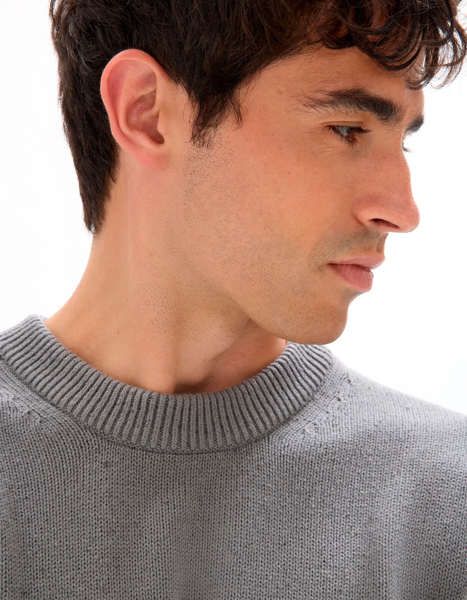 Celio_Mid Grey_NepsŽ Cotton Blend Crew Neck Sweater_MENEPS_MID GREY_04