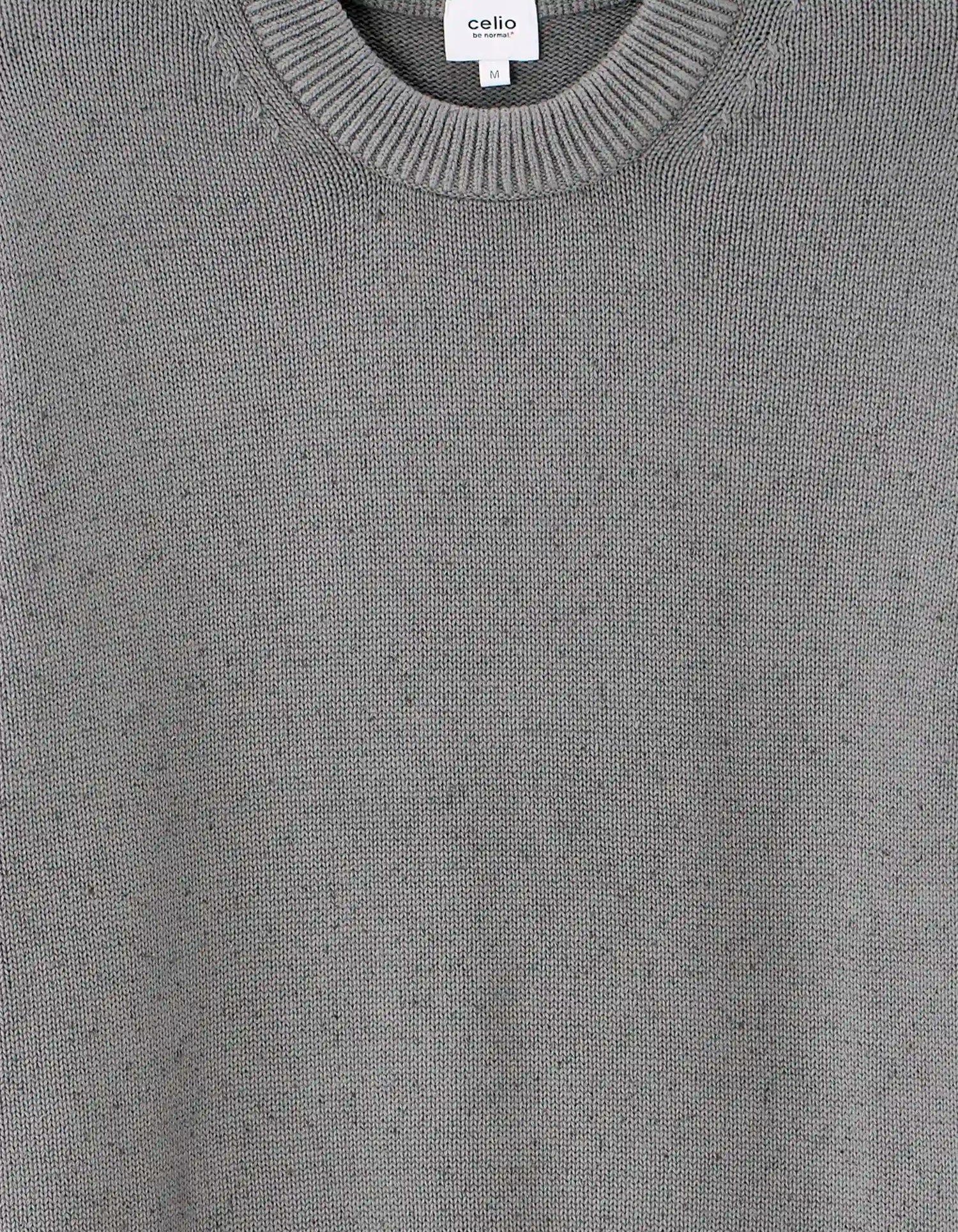 Celio_Mid Grey_NepsŽ Cotton Blend Crew Neck Sweater_MENEPS_MID GREY_05