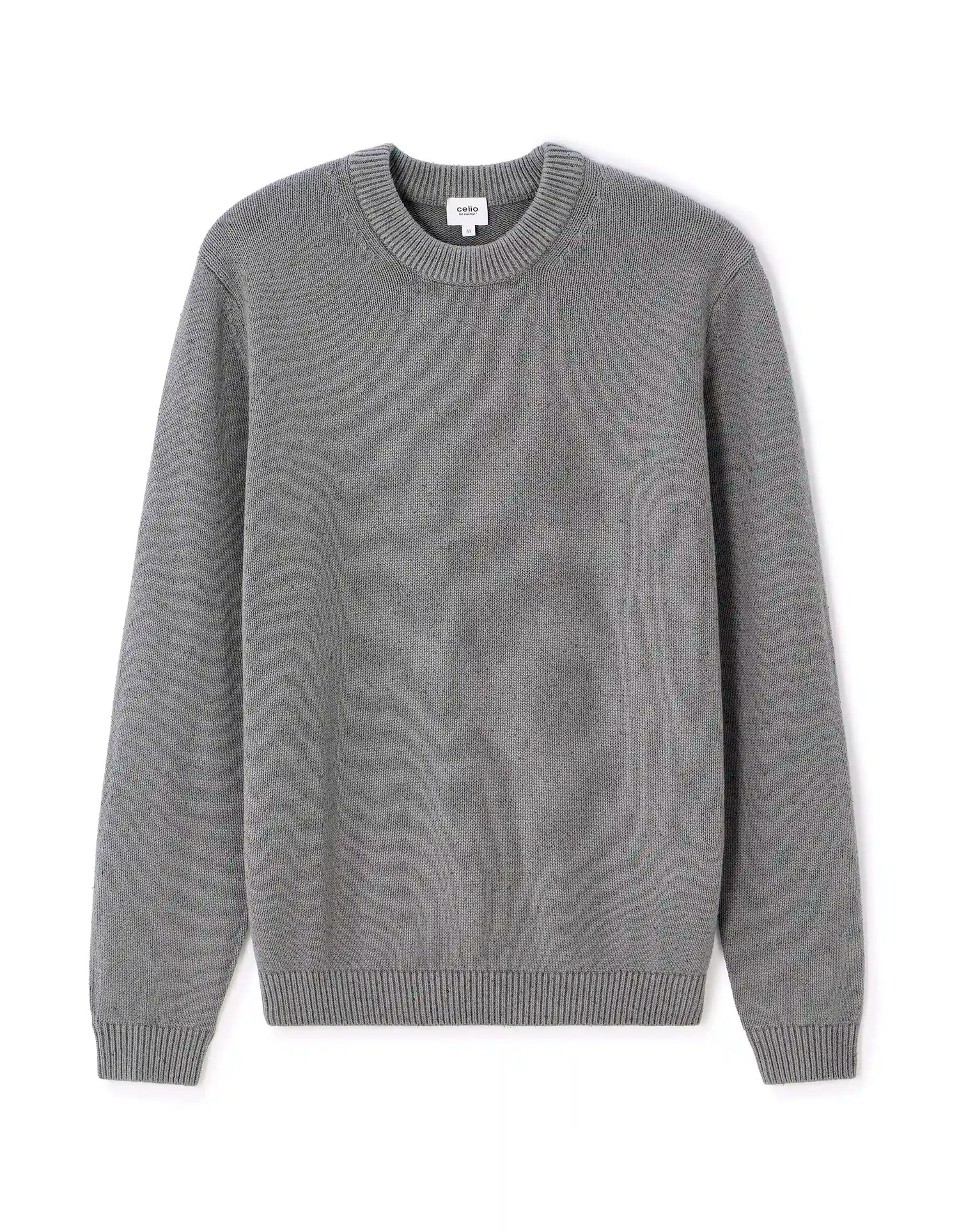 Celio_Mid Grey_NepsŽ Cotton Blend Crew Neck Sweater_MENEPS_MID GREY_07