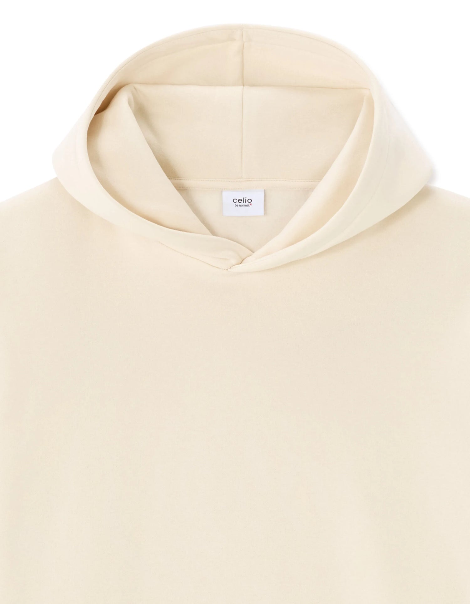 Celio_Ecru_Plain Oversized Hooded Sweatshirt_MENEWIDEA_ECRU_05