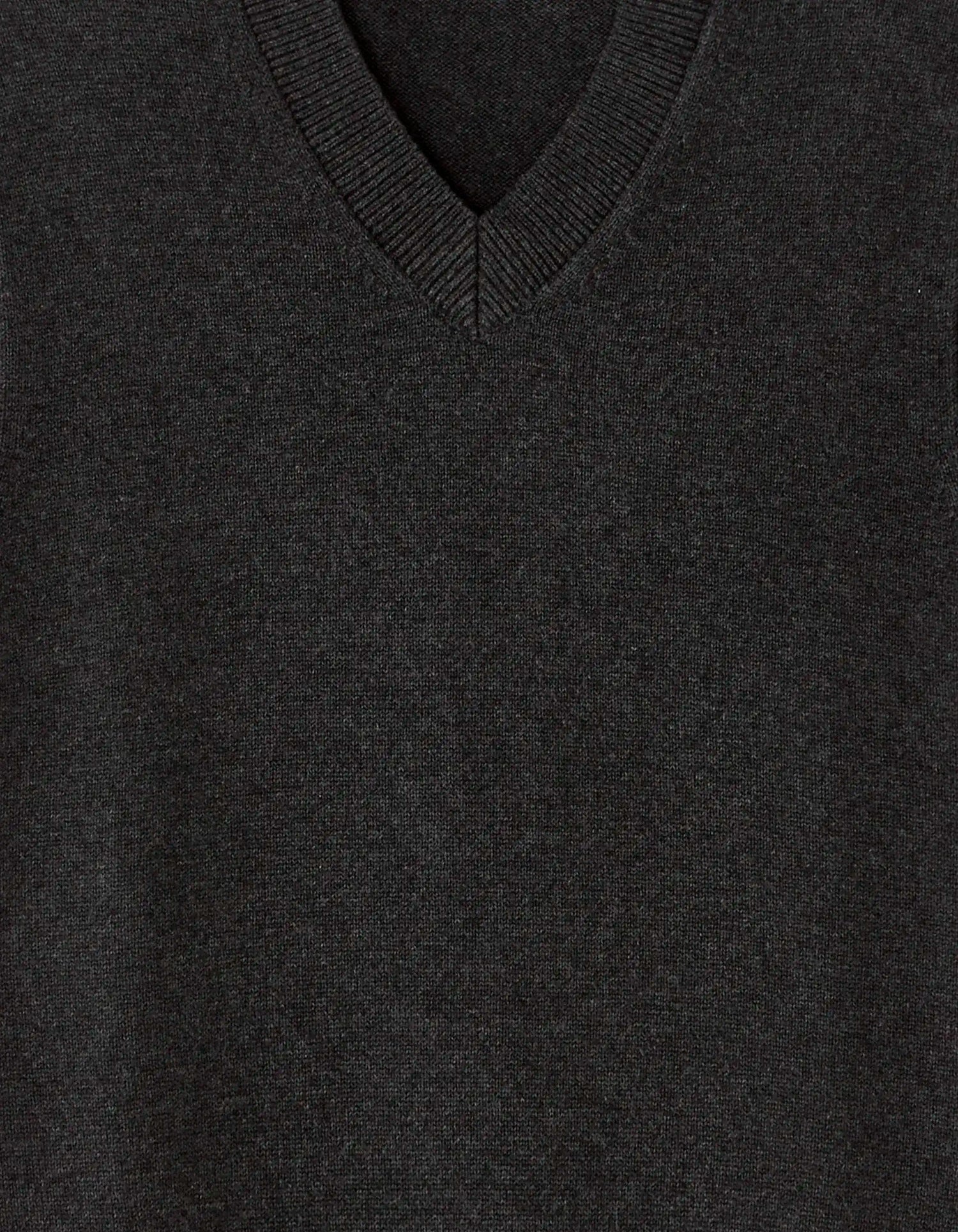 Celio_Anthracite Mel_Sleeveless V-Neck Sweater 100% Cotton_MENIGHT_ANTHRACITE MEL_05