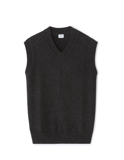 Celio_Anthracite Mel_Sleeveless V-Neck Sweater 100% Cotton_MENIGHT_ANTHRACITE MEL_06