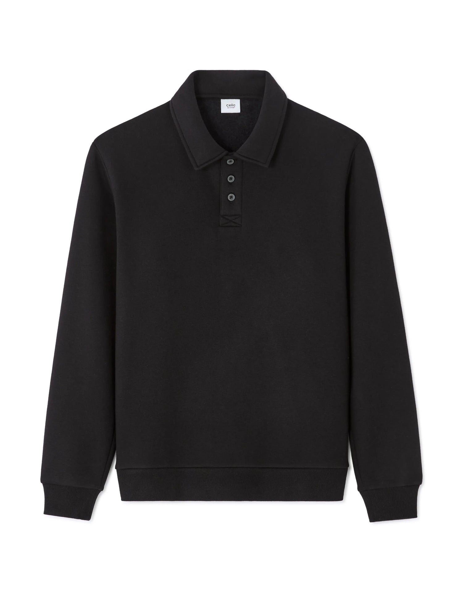 Celio_Black_Regular Polo Neck Sweatshirt_MEPLO_BLACK_07
