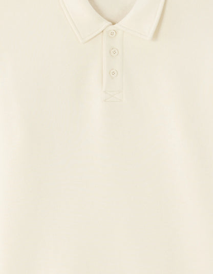 Celio_Ecru_Regular Polo Collar Sweatshirt_MEPLO_ECRU_05