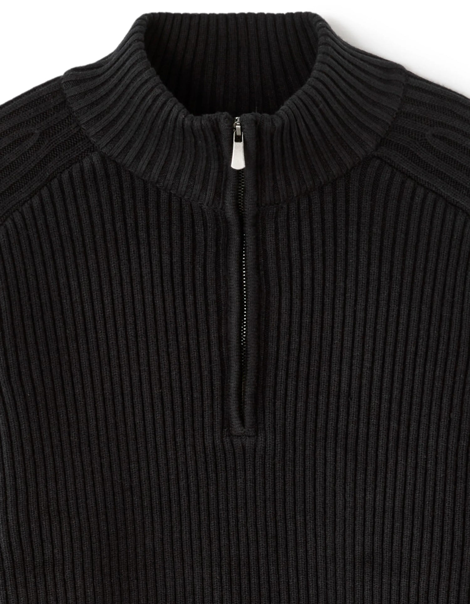 Celio_Black_Ribbed Knit Crew Neck Sweater - Black_MERAID_BLACK_05