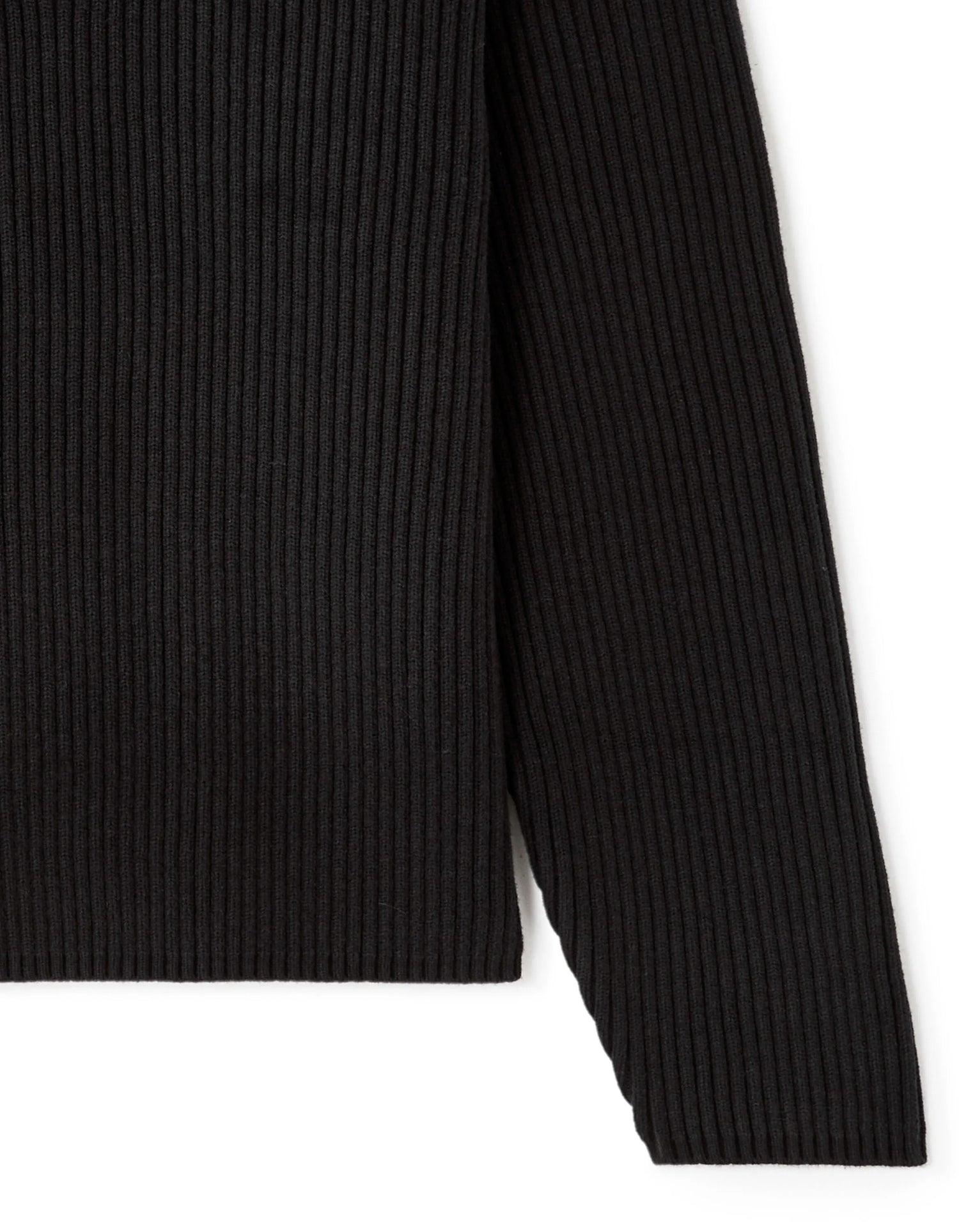 Celio_Black_Ribbed Knit Crew Neck Sweater - Black_MERAID_BLACK_06
