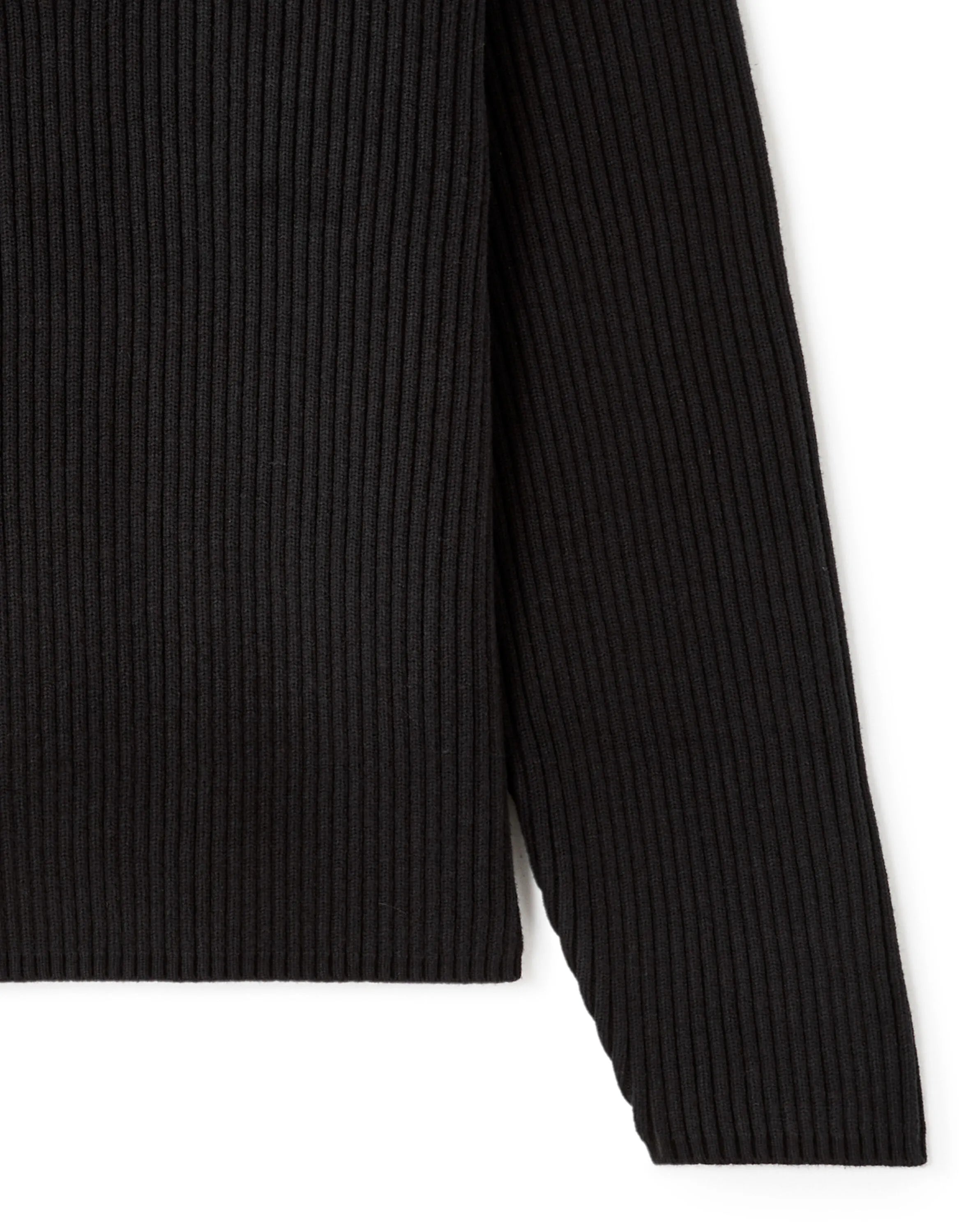 Celio_Black_Ribbed Knit Crew Neck Sweater - Black_MERAID_BLACK_06