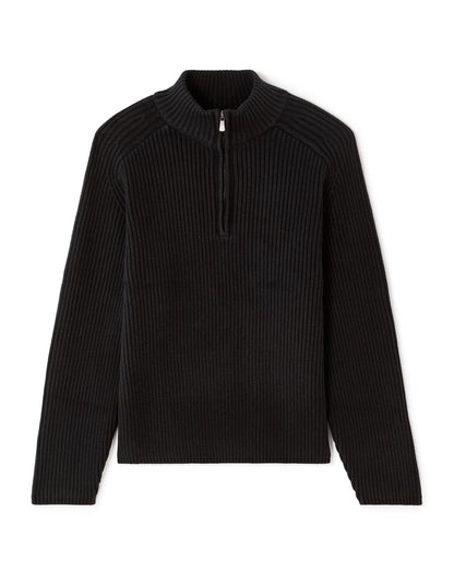 Celio_Black_Ribbed Knit Crew Neck Sweater - Black_MERAID_BLACK_07