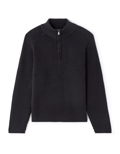 Celio_Blue_Ribbed Knit Crew Neck Sweater - Navy_MERAID_ENCRE_07