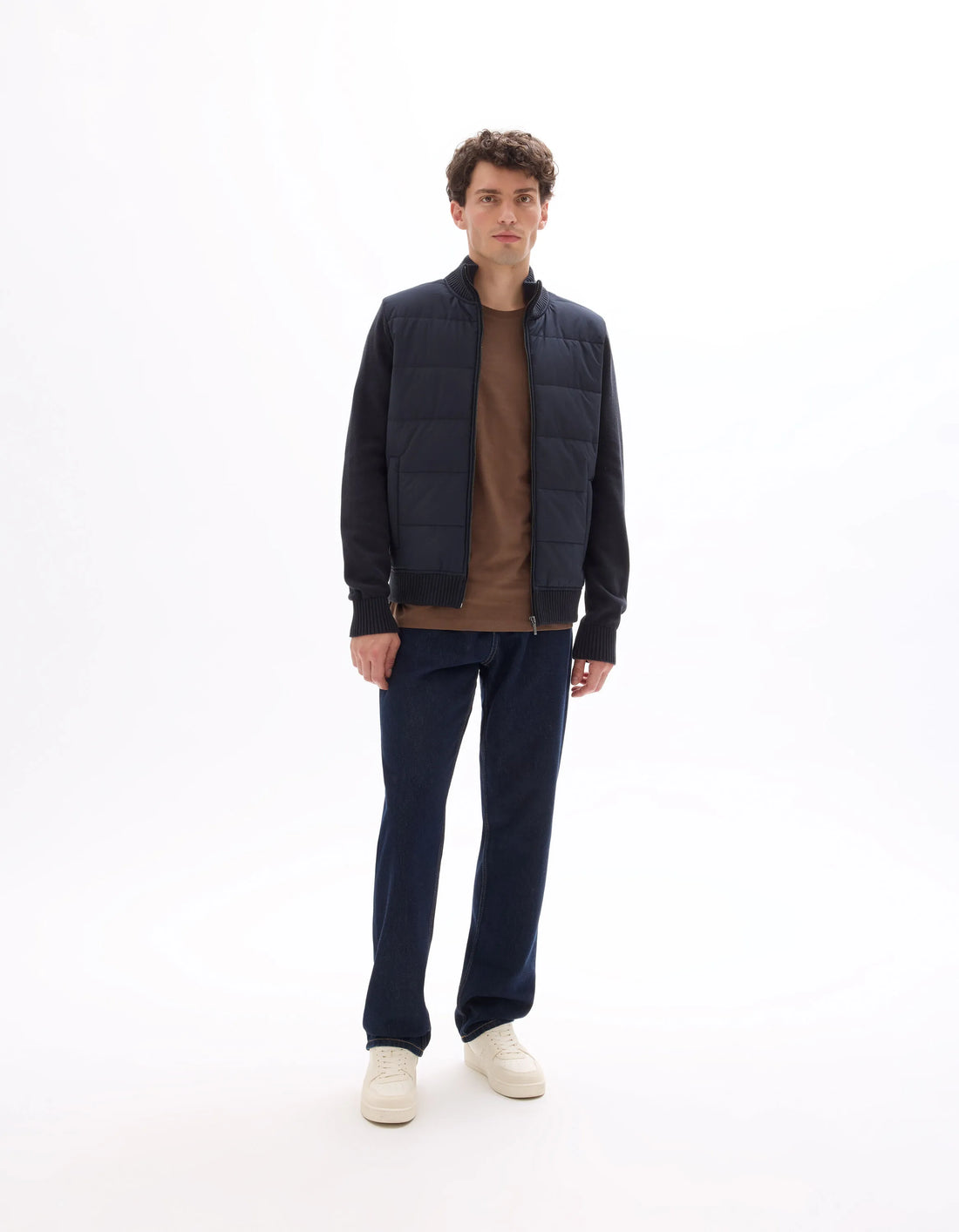 Celio_Encre_100% Cotton Milano Knit Jacket_MERGUS_ENCRE_01